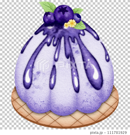 Blueberry Lava Cake 111781929