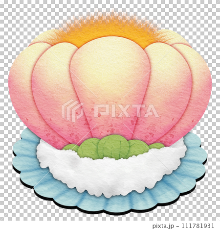 Dairy cream flower cake 111781931