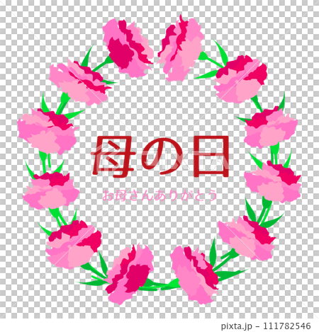 母の日　カーネーションのリース 111782546