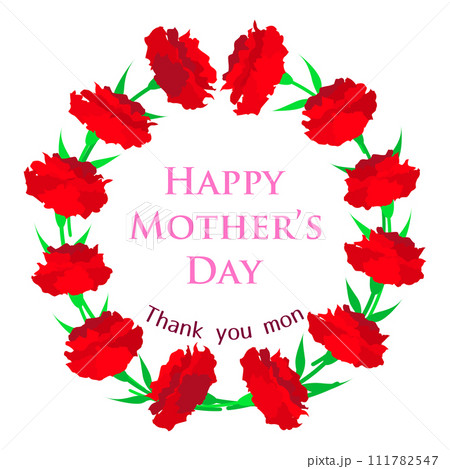 母の日　カーネーションのリース 111782547