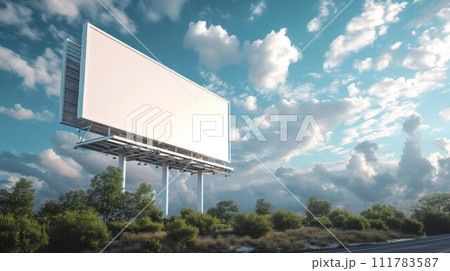 Mockup Large white blank billboard or white promotion poster displayed on the outdoor against the blue sky background. Promotion information for marketing announcements and details Mockup Large white blank billboard or white promotion poster displayed on the outdoor against the blue sky background. Promotion information for marketing announcements and details 111783587