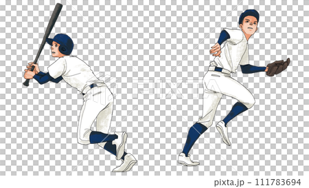 Spring and autumn high school baseball players_1 111783694