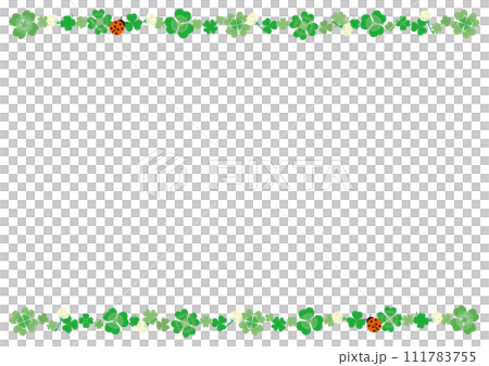 三葉草和白三葉草線框 111783755