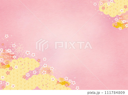 背景素材-和柄桜2024-12 111784809