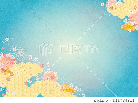 背景素材-和柄桜2024-13 背景素材-和柄桜2024-13 111784811