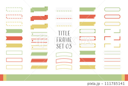 タイトル・見出しフレームセットC03 サンプルテキストなし タイトル・見出しフレームセットC03 サンプルテキストなし 111785141