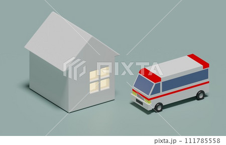 救急車と一軒家 救急車と一軒家 111785558
