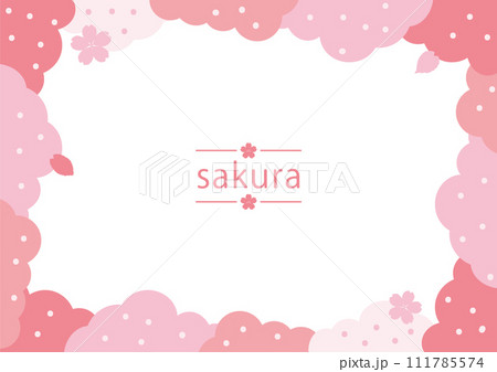 背景素材 桜 手描き ピンク 背景素材 桜 手描き ピンク 111785574