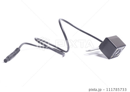 car rear view camera for parking assistance isolated on white background. car rear view camera for parking assistance isolated on white background. 111785733