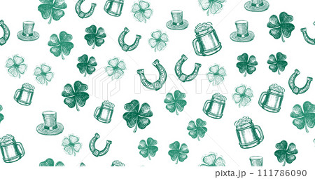 St. Patrick's Day set. Hand drawn illustrations St. Patrick's Day set. Hand drawn illustrations 111786090