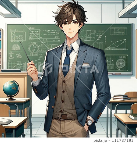 男性の教師 111787193