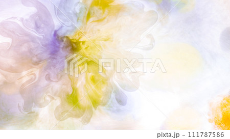 柔らかく優しい色合いの水彩抽象背景画像。 111787586