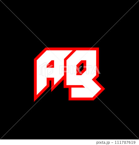 AG letter logo design on black background. AG creative initials letter logo concept. ag icon design. AG white and red letter icon design on black background. A G 111787619
