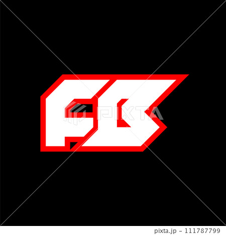FB logo design, initial FB letter design with sci-fi style. FB logo for game, esport, Technology, Digital, Community or Business. F B sport modern Italic alphabet font. Typography urban style fonts. 111787799