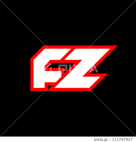 FZ logo design, initial FZ letter design with sci-fi style. FZ logo for game, esport, Technology, Digital, Community or Business. F Z sport modern Italic alphabet font. Typography urban style fonts. 111787827