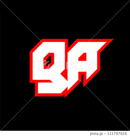 GA logo design, initial GA letter design with sci-fi style. GA logo for game, esport, Technology, Digital, Community or Business. G A sport modern Italic alphabet font. Typography urban style fonts. 111787828