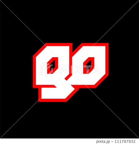 GO logo design, initial GO letter design with sci-fi style. GO logo for game, esport, Technology, Digital, Community or Business. G O sport modern Italic alphabet font. Typography urban style fonts. 111787832