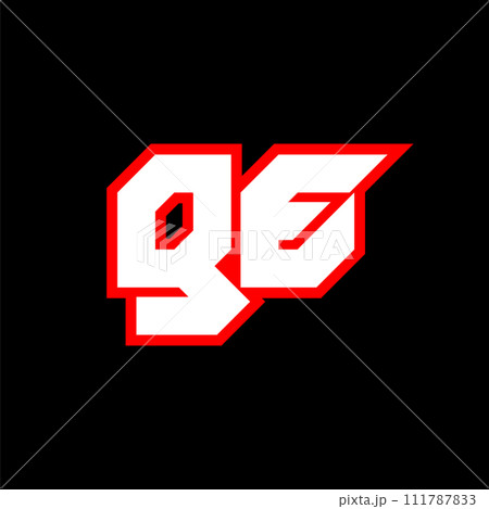 GE logo design, initial GE letter design with sci-fi style. GE logo for game, esport, Technology, Digital, Community or Business. G E sport modern Italic alphabet font. Typography urban style fonts. 111787833