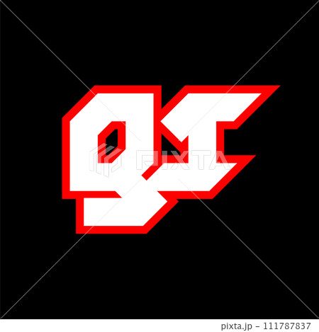 GI logo design, initial GI letter design with sci-fi style. GI logo for game, esport, Technology, Digital, Community or Business. G I sport modern Italic alphabet font. Typography urban style fonts. 111787837