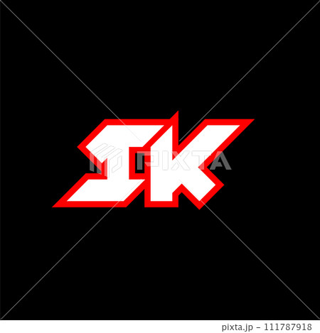 IK logo design, initial IK letter design with sci-fi style. IK logo for game, esport, Technology, Digital, Community or Business. I K sport modern Italic alphabet font. Typography urban style fonts. IK logo design, initial IK letter design with sci-fi style. IK logo for game, esport, Technology, Digital, Community or Business. I K sport modern Italic alphabet font. Typography urban style fonts. 111787918