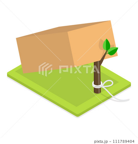 3D Isometric Flat Vector Set of Wild Animal and Insect Traps. Item 5 111789404