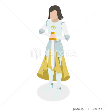 3D Isometric Flat Vector Set of Historical People. Item 4 3D Isometric Flat Vector Set of Historical People. Item 4 111789440
