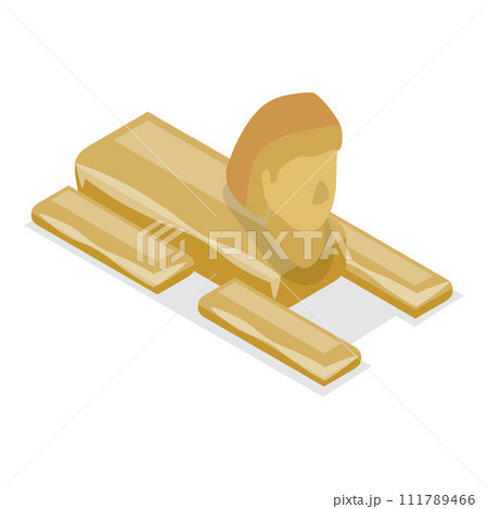 3D Isometric Flat Vector Set of Egypt Symbols. Item 4 3D Isometric Flat Vector Set of Egypt Symbols. Item 4 111789466