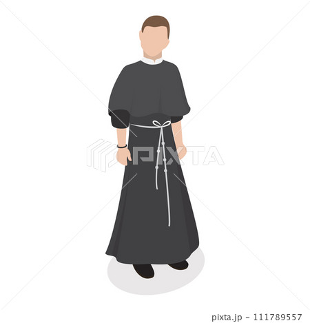 3D Isometric Flat Vector Set of Religious Leaders. Item 3 111789557