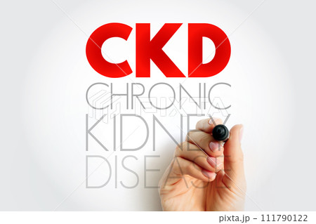 CKD Chronic Kidney Disease - gradual loss of kidney function over a period of months to years, acronym text concept background 111790122