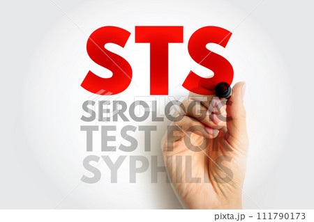 STS - Serologic Test for Syphilis acronym, medical concept background STS - Serologic Test for Syphilis acronym, medical concept background 111790173