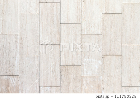 Decorative stone tiling on the front wall, background texture 111790528