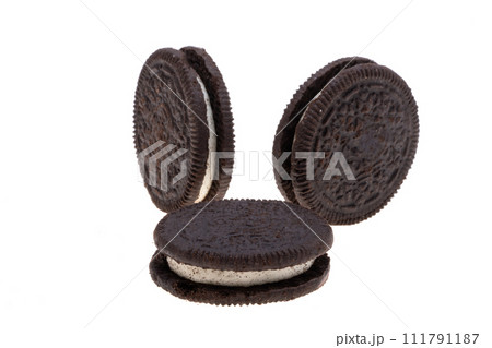 double cookies isolated double cookies isolated 111791187