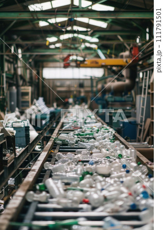 Circular Economy Model Factory A business that not only uses hydrogen energy but also recycles water and materials in the production process embodying sustainable practices 111791501