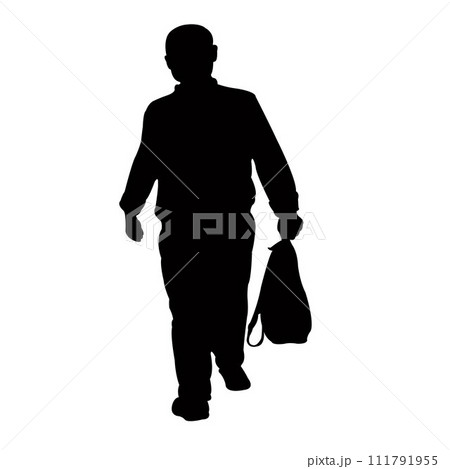 a man body silhouette vector a man body silhouette vector 111791955