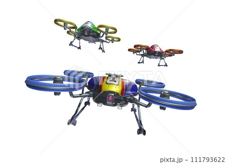 ドローンレースのイメージ(Drone race :透過素材) ドローンレースのイメージ(Drone race :透過素材) 111793622