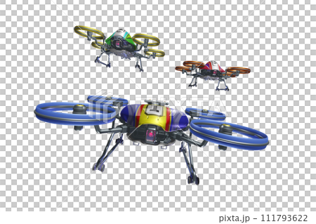 ドローンレースのイメージ(Drone race :透過素材) ドローンレースのイメージ(Drone race :透過素材) 111793622