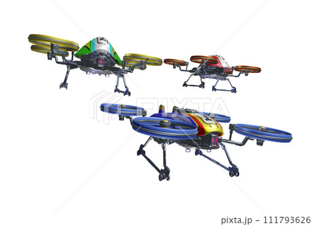 ドローンレースのイメージ(Drone race :透過素材) ドローンレースのイメージ(Drone race :透過素材) 111793626