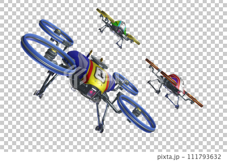 ドローンレースのイメージ(Drone race :透過素材) ドローンレースのイメージ(Drone race :透過素材) 111793632