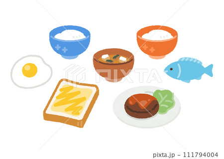 食事のイラスト素材 111794004