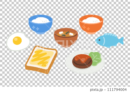 食事のイラスト素材 111794004