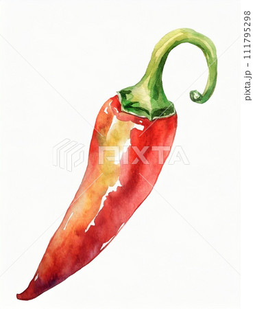 とうがらしの水彩画のイラスト素材 [111795298] - PIXTA