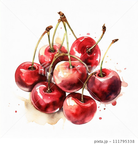 チェリーの水彩画 111795338