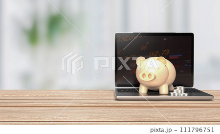 The piggy bank for saving concept 3d rendering. 111796751