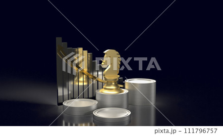 The unicorn chess for Business concept 3d rendering. The unicorn chess for Business concept 3d rendering. 111796757