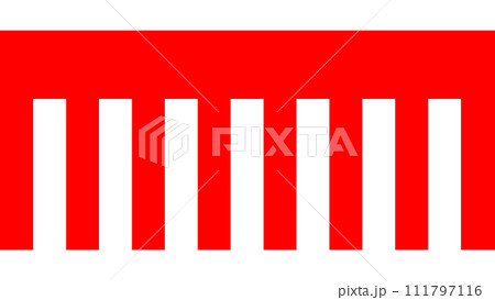 紅白幕の背景素材　16:9 111797116