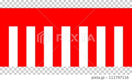 紅白幕の背景素材　16:9 111797116