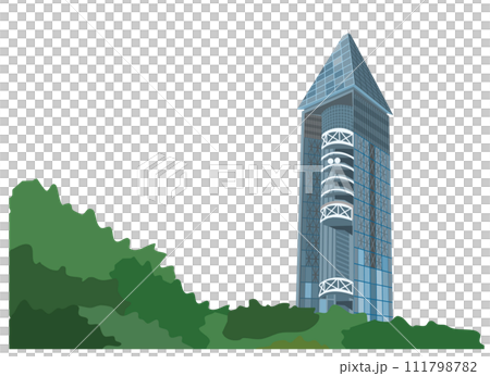 Illustration of Higashiyama Sky Tower Observation Deck Illustration of Higashiyama Sky Tower Observation Deck 111798782