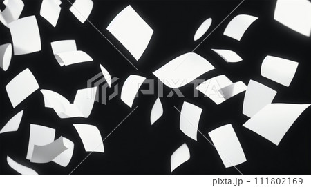 たくさんの書類が散らばっているイメージ 111802169