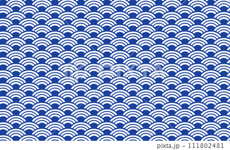 青海波　イメージ　背景　パターン 111802481