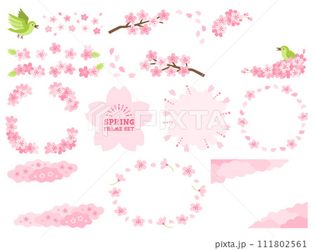 桜のフレームセット 111802561